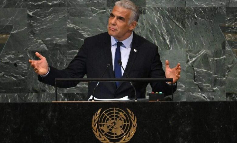 لابيد يؤيد حل الدولتين مع الفلسطينيين