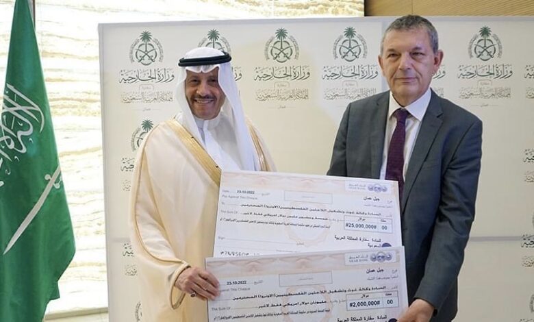 السعودية تدعم الأونروا بـ27 مليون دولار