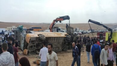 الأردن: 3 وفيات و34 إصابة بانقلاب حافلة في الزرقاء